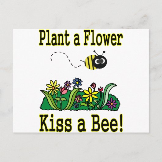 Kiss a Bee Briefkaart (Voorkant)