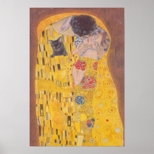 Kiss and cat Gustav Klimt Poster (Voorkant)