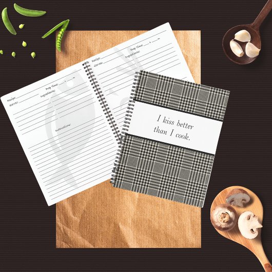 Kiss beter dan Cook Funny Recipe Book Notitieboek