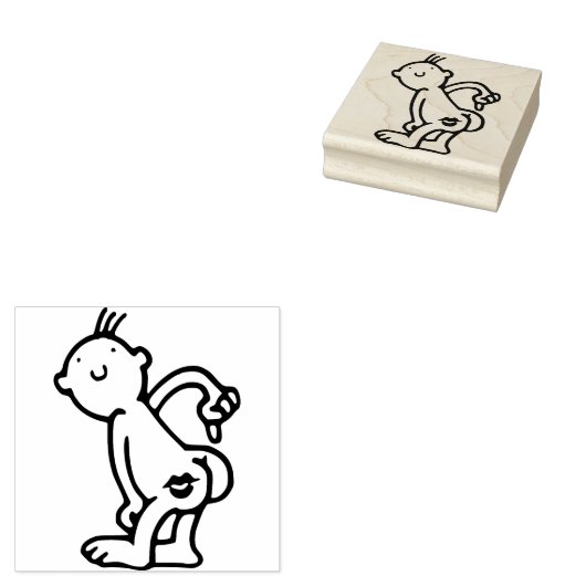 Kiss Butt Rubberstempel (Gestempeld)