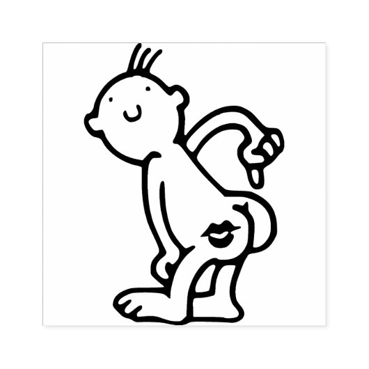 Kiss Butt Rubberstempel (Afrduk)