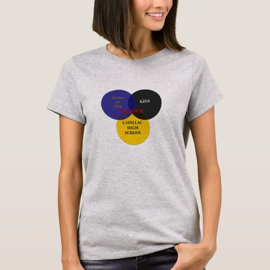 Kiss Class Venn Diagram #2. Grote Logo T-shirt (Voorkant)