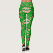 Kiss Clover Lips Shamrock St Patricks Day Leggings (Achterkant)