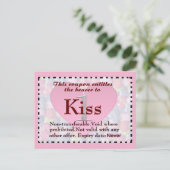 Kiss Coupon Briefkaart (Staand voorkant)