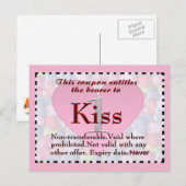 Kiss Coupon Briefkaart (Voorkant / Achterkant)