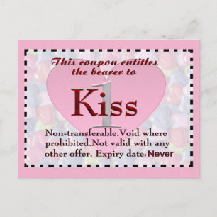 Kiss Coupon Briefkaart