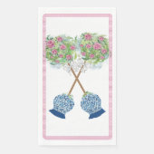 Kiss Cross Topiary Blue en White Ginger Jar Servet (Voorkant)