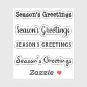 Kiss-Cut Custom Greeting x4 #10 (Seizoen) Sticker (Vel)