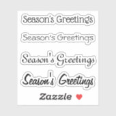 Kiss-Cut Custom Greeting x4 #20 (Seizoen) Sticker (Vel)