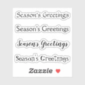 Kiss-Cut Custom Greeting x4 #26 (Seizoen) Sticker (Vel)