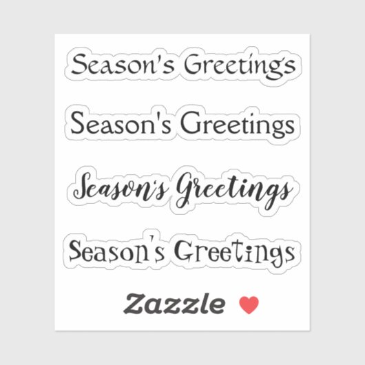 Kiss-Cut Custom Greeting x4 #26 (Seizoen) Sticker (Vel)