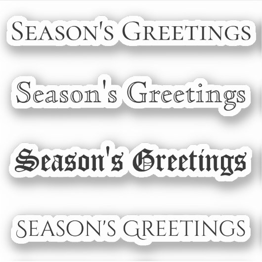 Kiss-Cut Custom Greeting x4 #28 (Seizoensgroen) Sticker (Voorkant)