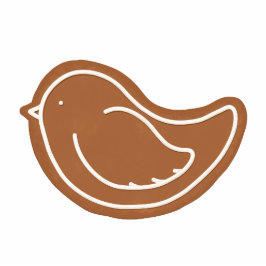 Kiss-Cut Gingerbread Dove Cookie Kerstuitsnijding Fotobeeldje Ornament