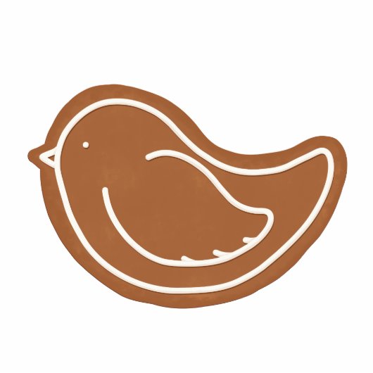 Kiss-Cut Gingerbread Dove Cookie Kerstuitsnijding Fotobeeldje Ornament (Voorkant)