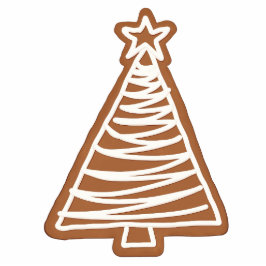 Kiss-Cut Gingerbread Tree Cookie Christmas Cutout Fotobeeldje Ornament