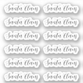 Kiss-Cut Santa Claus Signature Abigaile Sticker