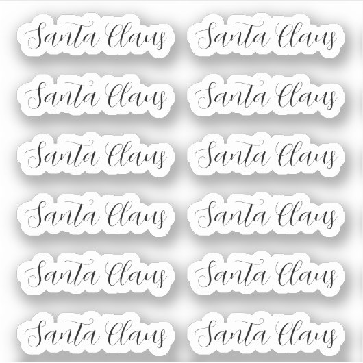 Kiss-Cut Santa Claus Signature Abigaile Sticker (Voorkant)