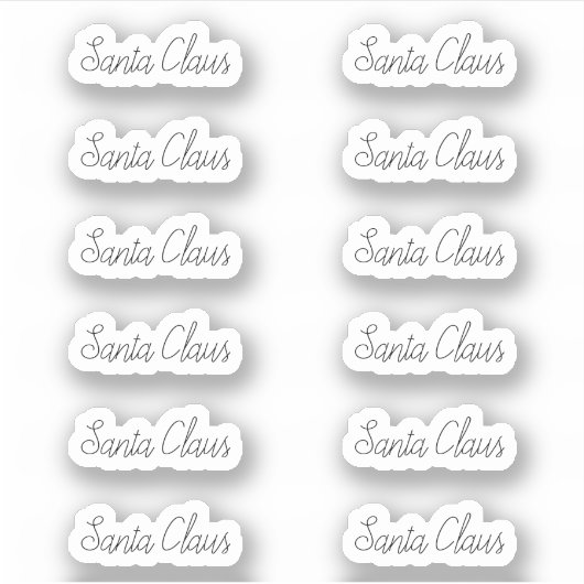 Kiss-Cut Santa Claus Signature Alexandrea Sticker (Voorkant)