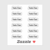 Kiss-Cut Santa Claus Signature American Text Sticker (Vel)