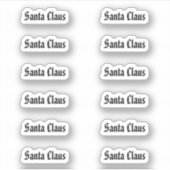Kiss-Cut Santa Claus Signature American Text Sticker (Voorkant)