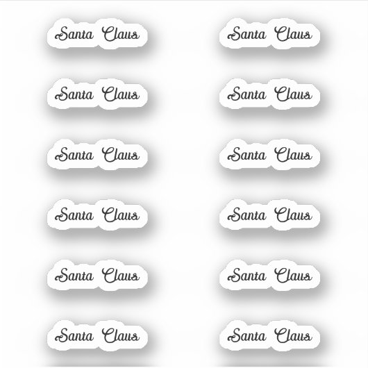 Kiss-Cut Santa Claus Signature Amora 2 Bold Sticker (Voorkant)
