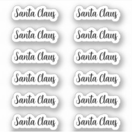 Kiss-Cut Santa Claus Signature Angela Script Sticker
