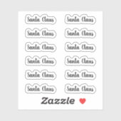 Kiss-Cut Santa Claus Signature Angeletti Script Sticker (Vel)