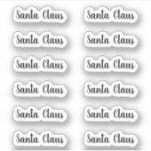 Kiss-Cut Santa Claus Signature Angeletti Script Sticker (Voorkant)