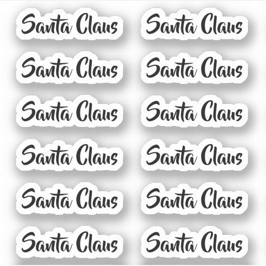 Kiss-Cut Santa Claus Signature Beyond the Mountain Sticker (Voorkant)