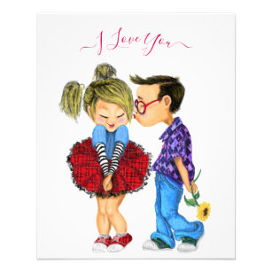 Kiss - Cute Romantic Couple - Love - I love you! Flyer
