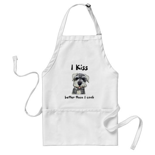 Kiss de Cook Apron Schnauzer Standaard Schort (Voorkant)