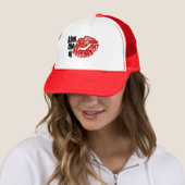 KISS DE DJ RED/WHITE TRUCKER TRUCKER PET (In situ)