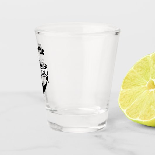 Kiss de kapitein Nautical Funny Sailing Quote Shot Glas (Rechts)