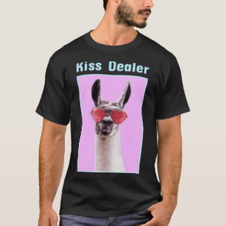 Kiss Dealer Llama met hartbril T-shirt