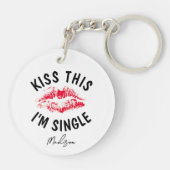 Kiss dit Im Monogram van het enige Funny Anti Vale Sleutelhanger (Achterkant)