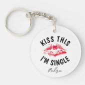 Kiss dit Im Monogram van het enige Funny Anti Vale Sleutelhanger (Voorkant)