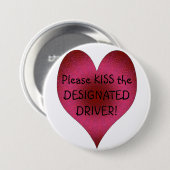 KISS - een Aangewezen knoop van de Bestuurder Ronde Button 7,6 Cm (Voorkant /achterkant)