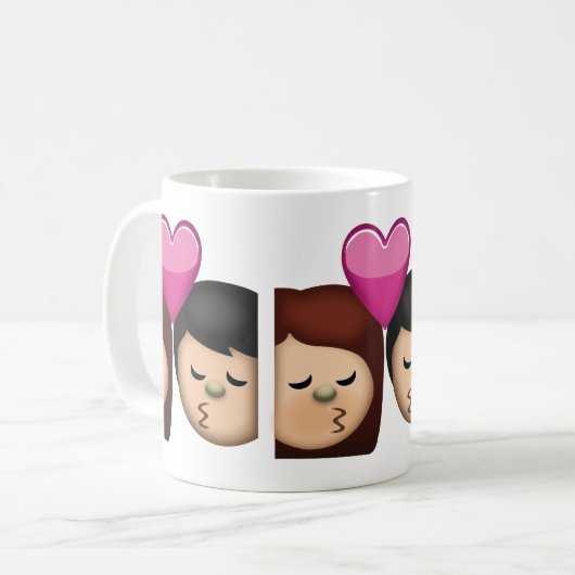 Kiss Emoji Koffiemok (Voorkant links)