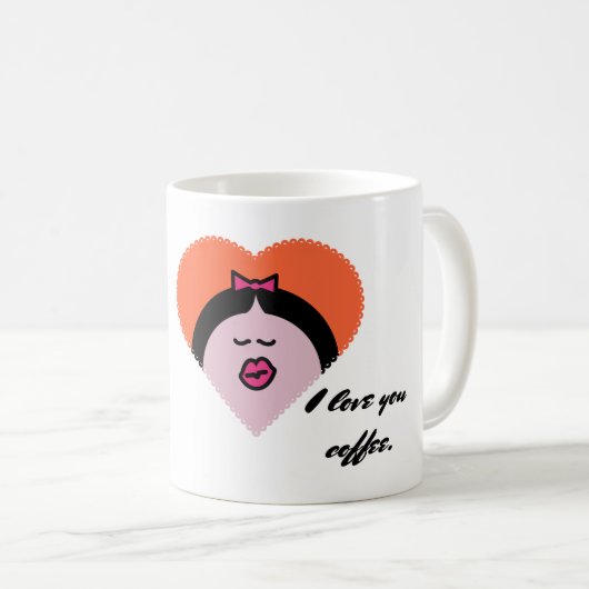 Kiss Emoji Koffiemok (Voorkant rechts)