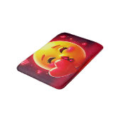 Kiss Emoji: Love and Hearts Art Badmat (Gekanteld)