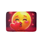 Kiss Emoji: Love and Hearts Art Badmat (Voorkant)