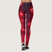 Kiss Emoji: Love and Hearts Art Leggings (Achterkant)