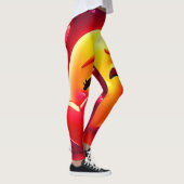 Kiss Emoji: Love and Hearts Art Leggings (Rechts)