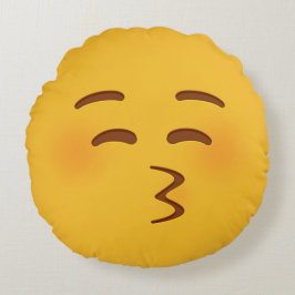 Kiss Emoji Rond Kussen