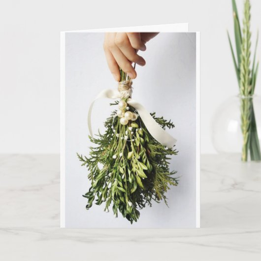 KISS EN WISSEN EN MISTLETOE VOOR ZEKERHEID KAART (Voorkant)