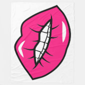 Kiss Fleece Deken (Voorkant)