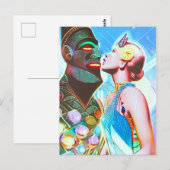 Kiss for a Star Kingdom Psychedelic Dream Pop Briefkaart (Voorkant / Achterkant)