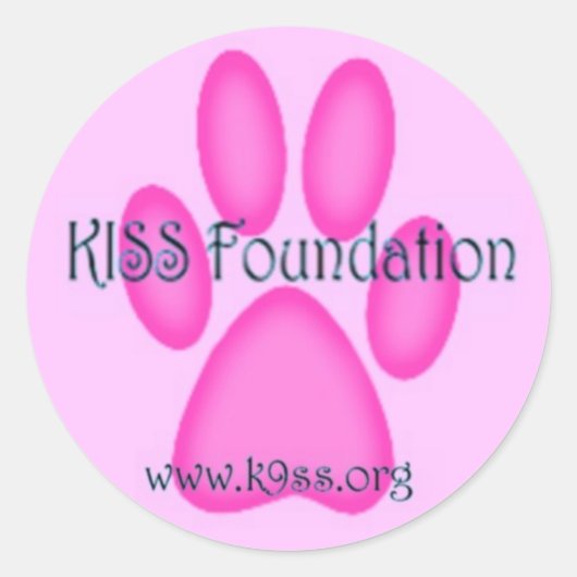 KISS Foundation ~ Sticker (groot) (Voorkant)