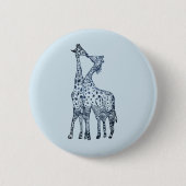 Kiss Giraffes Ronde Badge Ronde Button 5,7 Cm (Voorkant)