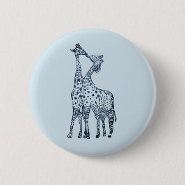 Kiss Giraffes Ronde Badge Ronde Button 5,7 Cm